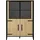 Gami Vitrine Cork 112 x 45 x 160 cm Schwarz