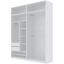 marmex meble Offener Kleiderschrank 190 x 206 x 51 cm Weiß