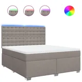 vidaXL Boxspringbett 180 x 200 cm Taupe