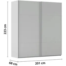 meinSchrank Schwebetürenschrank Regina 201 x 223 x 68 cm Grau