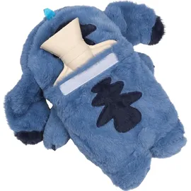 sarcia.eu DISNEY Stitch Gummi Wärmflasche mit WEICHEM Bezug, GROSS! Wärmflasche mit Wasserbeutel, Maskottchen 750 ml