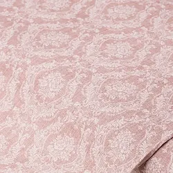 Baumwoll-Trachtenstoff "Blumenornamtente" Digitaldruck, rosé
