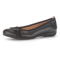 Gabor Damen Klassische Ballerinas, Frauen Flats,Halbschuhe,Sommerschuhe,Slipper,Ballerina-Schuhe,Ballett-Schuhe,schwarz Kombi,39 EU / 6 UK - 39 EU