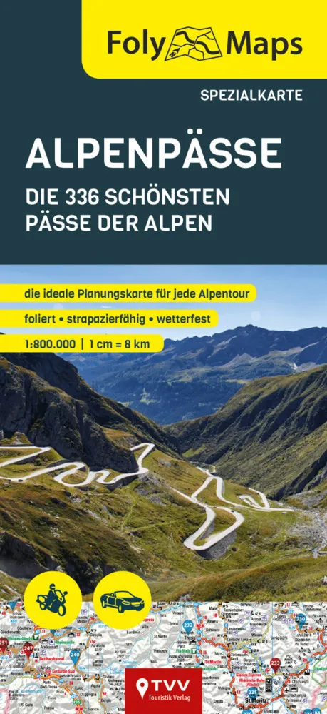 Folymaps Alpenpässe Spezialkarte  Karte (im Sinne von Landkarte)