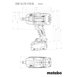 Metabo SSW 18 LTX 1750 BL ohne Akku + Koffer