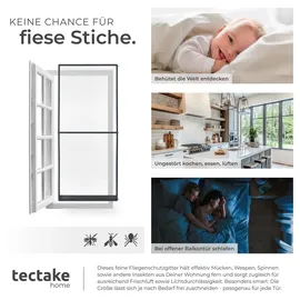 Tectake Fliegengitter mit Aluminiumrahmen 210 x 95 cm Anthrazit