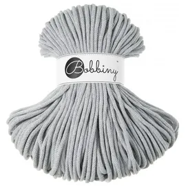 Bobbiny Baumwoll-Kordel 5 mm Hellgrau 100 m