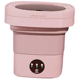 Colcolo Mini-Waschmaschine, tragbare Waschmaschine, 6,5 l, leicht zu transportieren, geringer Verbrauch, kleine Waschmaschine, Reisewaschmaschine für, ROSA