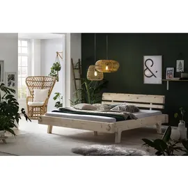 SalesFever Balkenbett Fichtenholz 140x200 cm