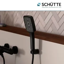 Schütte HAWAII Handbrause, Schwarz matt, eckig