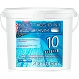 GlobaClean 5 kg Chlor Multitabs 10 in 1 200g | Chlortabletten für Pool | Hochwirksame Poolchemie Poolpflege