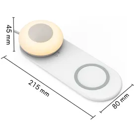 Kalb Material Für Möbel kalb | Smartphone Induktionsladegerät mit abnehmbarer magnetischer Akkuleuchte, dimmbar, Wireless Handyladegerät, Nachtlicht