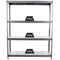 Proregal Schwerlastregal Metal Beast Four HxBxT 200 x 150 x 75 cm Fachlast 600 kg Grau