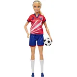 Barbie Fußballspielerin-Puppe, blond, Trikot mit der Nummer 9, Fußball, Stolle