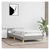 vidaXL Bettgestell 100 x 200 cm Hellgrau