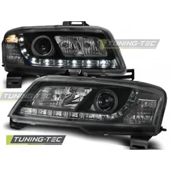 Scheinwerfer LED Tagfahrlicht Optik für Fiat Stilo 01-08 Schwarz