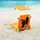 CASARIA Sonnenliege Klappbar 115 x 60 x 30 cm Orange