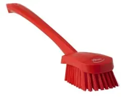 Vikan Langstielige Waschbürste, hart 41864 , Farbe: rot