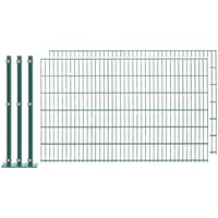 Arvotec Doppelstabmattenzaun "EASY 123 zum Aufschrauben" Zaunelemente 129 cm, Zaunlänge 2 - 60 m 3 Pfosten H/L: 129 cm x 4 m grün (dunkelgrün) Zaunelemente