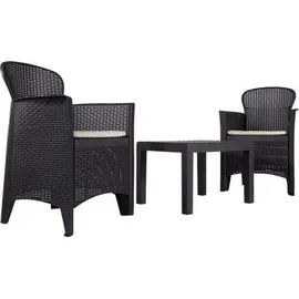 PROGARDEN Gartenset 3-tlg. anthrazit
