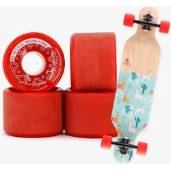 BTFL Longboard Rollen Set 65 x 47 mm - 78A - 4er Set - rot ROT 65 MM