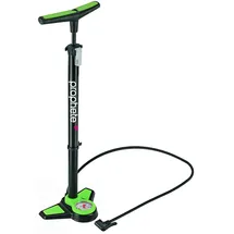 Prophete Standluftpumpe mit Manometer für alle Ventilarten, schwarz/orange