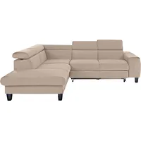 Cotta Ecksofa »Morven L-Form«, Kopfteilverstellung, wahlweise mit Bettfunktion und Bettkasten beige