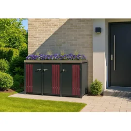 MCW Mülltonnenverkleidung O67 125 x 84 cm anthrazit