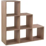 Raumteiler LUNA, Raumteiler - Eiche Sonoma Dekor - 112 x 114 cm - mit 6 Fächern