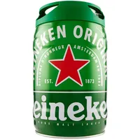 Heineken Pils Bier (1 x 5 l Fass) - Draught Keg Bier-Fass mit Zapfhahn, 5% Alkoholgehalt, 100% natürliche Zutaten, erfrischend milder Geschmack