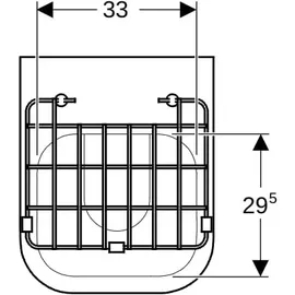 Geberit Espital Ausguss wandhängend, 6l, mit Edelstahlklapprost, 201680600