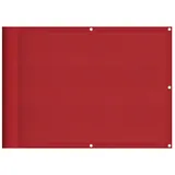 vidaXL Balkonverkleidung 75 x 1000 cm Rot Polyester