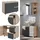 Vicco Waschbeckenunterschrank J-Shape 80 x 60,8 x 33 cm Grau
