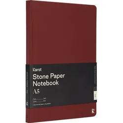 Karst Notizbuch A5 144 Seiten Bordeauxrot glatt harter Einband