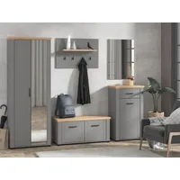 Home Affaire Valencia Garderobenschrank 75 x 41 x 194,5 cm grau