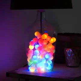 Spetebo Party Lichterkette 80 LED - bunt - Pavillon Beleuchtung - Modell: Netzteil