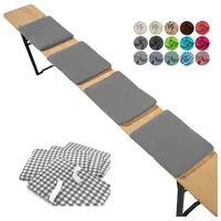 Heimtexland ® Sitzkissen 4er Set Bierbank Polster Auflage Bierzeltgarnitur