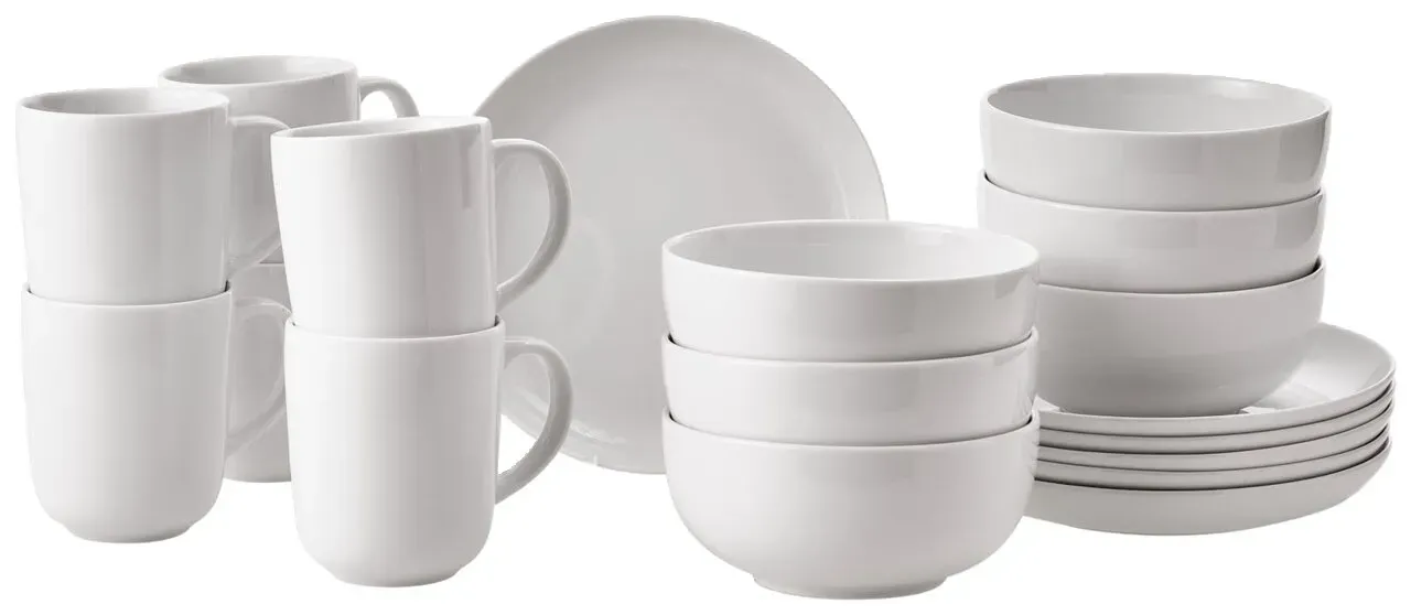 Novel Kaffeeset 18-tlg. Lilybet Weiß - B/H/T ca. 32.00x34.00x29.00