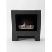 GLOW FIRE Echtfeuer-Dekokamin Harstad RW Ethanol Kamin, Bioethanol Kamin mit 3h Brenndauer, Heizleistung bis 2 kw grau