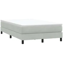 Boxspringbett ohne Matratze Hellgrau 120x210 cm Samt
