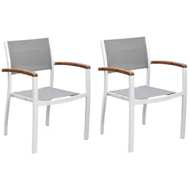 Merxx Naxos Stapelsessel 64 x 93 x 62 cm weiß 2 St.