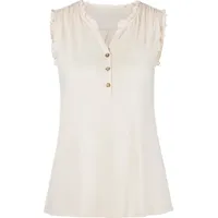 LASCANA Rüschentop Damen beige Gr.44/46