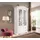 OTTO home Glasvitrine Anna 97 x 46 x 188 cm Weiß