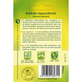 Quedlinburger Kohlrabi Superschmelz Quedlinburger Gemüsesamen