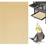 Kiesfolie für Vogelkäfig, 27,9 x 43,2 cm, Vogelkäfig-Auskleidung, Kalziumpapier, speziell für Vogelkäfig in Seesand, leicht zu reinigendes Haustier-Schleifpapier, Schleifpapier für Papageien,