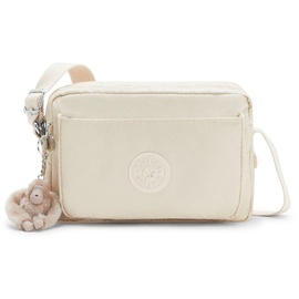 Kipling ABANU M Mittelgroße Umhängetasche, Beige Pearl (Weiß)