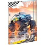 RNK RNKVERLAG Zeichenmappe Monster Truck 310 x 440 mm, Dokumentenmappe für DIN A3, mit Gummizugverschluss, 1 Stück