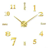 hohovyvy 3D-Wanduhr 70 cm 3D-DIY schwarz
