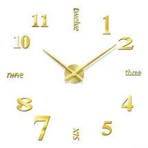 hohovyvy 3D-Wanduhr 70 cm 3D-DIY schwarz