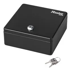 MasterLock Verschliebare Kassette fr Mnzen und Schlssel Gre S, Schwarz, Stahl, 1